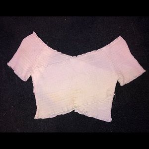 Off the shoulder crop top